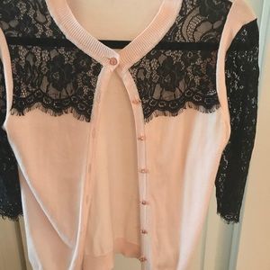 Ted baker pale pink button up cardigan